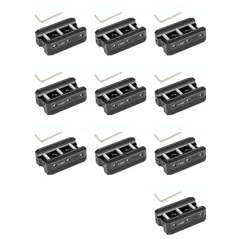 T22C 10X Picatinny Arca Swiss Plate Picatinny Convert To ARCA Quick Release Plate Rail Hunting Tripod Dovetail Mount Adapter