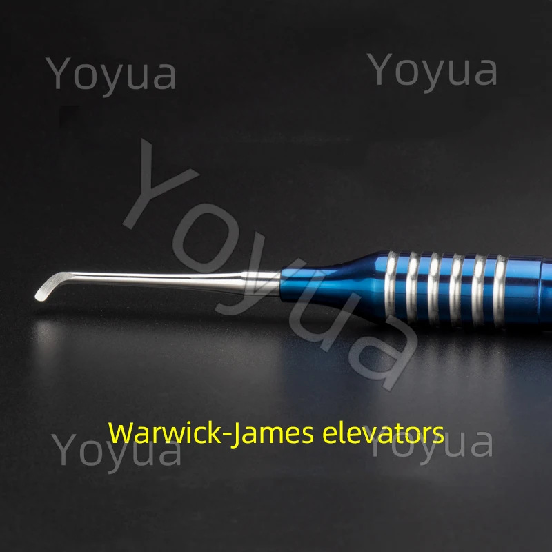 1 PC Dental WarwickJames ลิฟท์ 18 ซม.สแตนเลสสตีลตรงโค้งฟันสกัดเครื่องมือทันตแพทย์เครื่องมือผ่าตัด