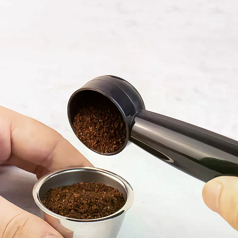2 In 1 Coffee Spoon 7g Standard Measuring Spoon Dual-use Bean Scoop Powder Press Scoop Coffee Machine Accessories Kitchen Tools