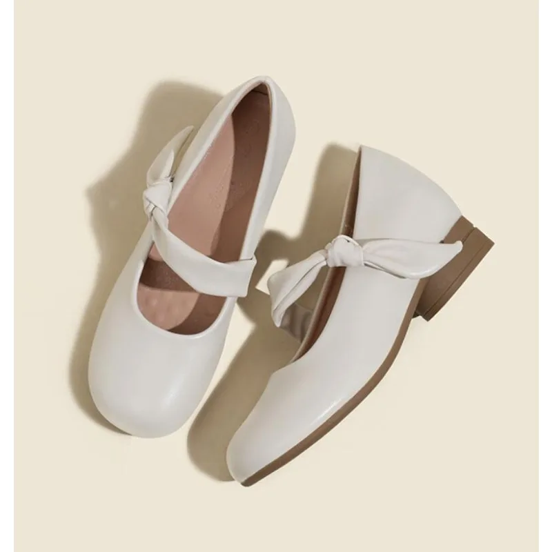 

Shallow Mouth Mary Jane Shoe Women 2026 New Soft Soled Comfortable Medium Heel Women's Shoes Office Dance Party Shoes