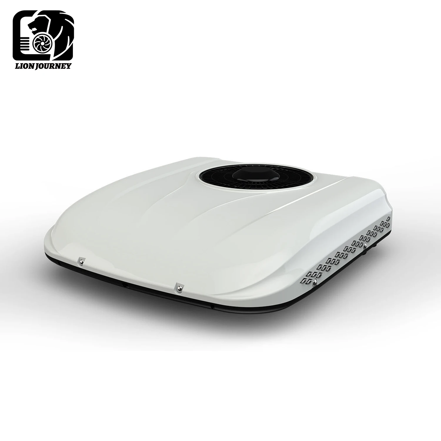 

New 2.0 12V Electric RV Caravan Truck Light Truck With High Fan & White Red Roof For Parking High Capacity 24V Air Conditioner