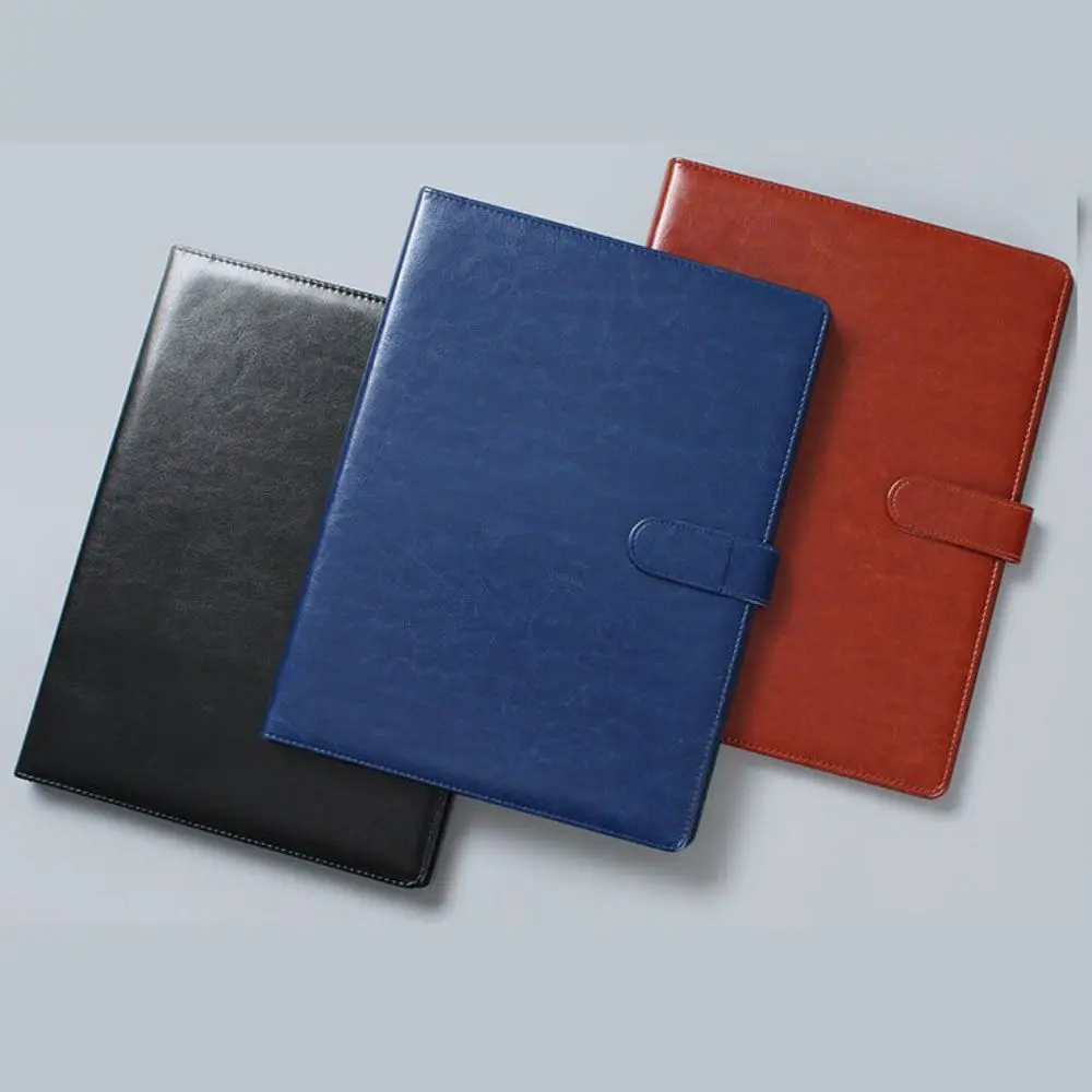 1pc Multifunctional A4 Conference Folder, Clipboard Leather File Folders, for Business Conference