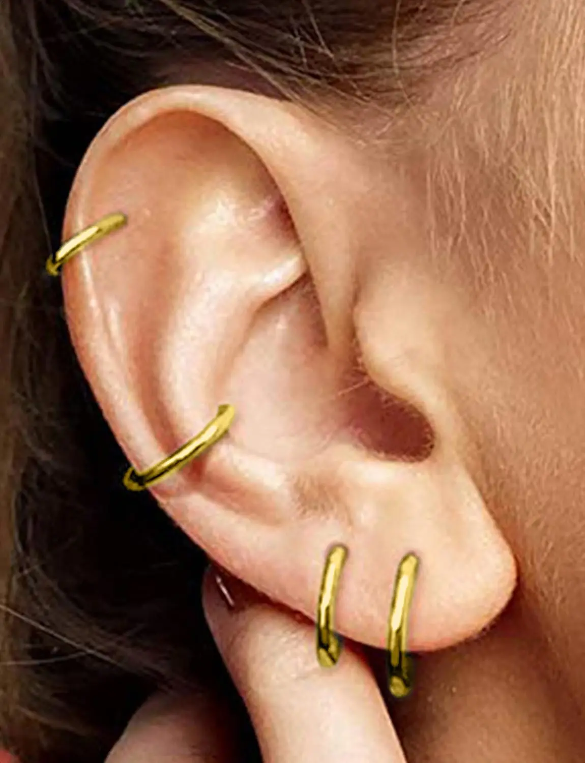 Aros de Nariz de Acero Inoxidable Quirúrgico 316L, Anillos de Septum con Bisagras para Cartílago Nasal, Joyería para Piercing Corporal
