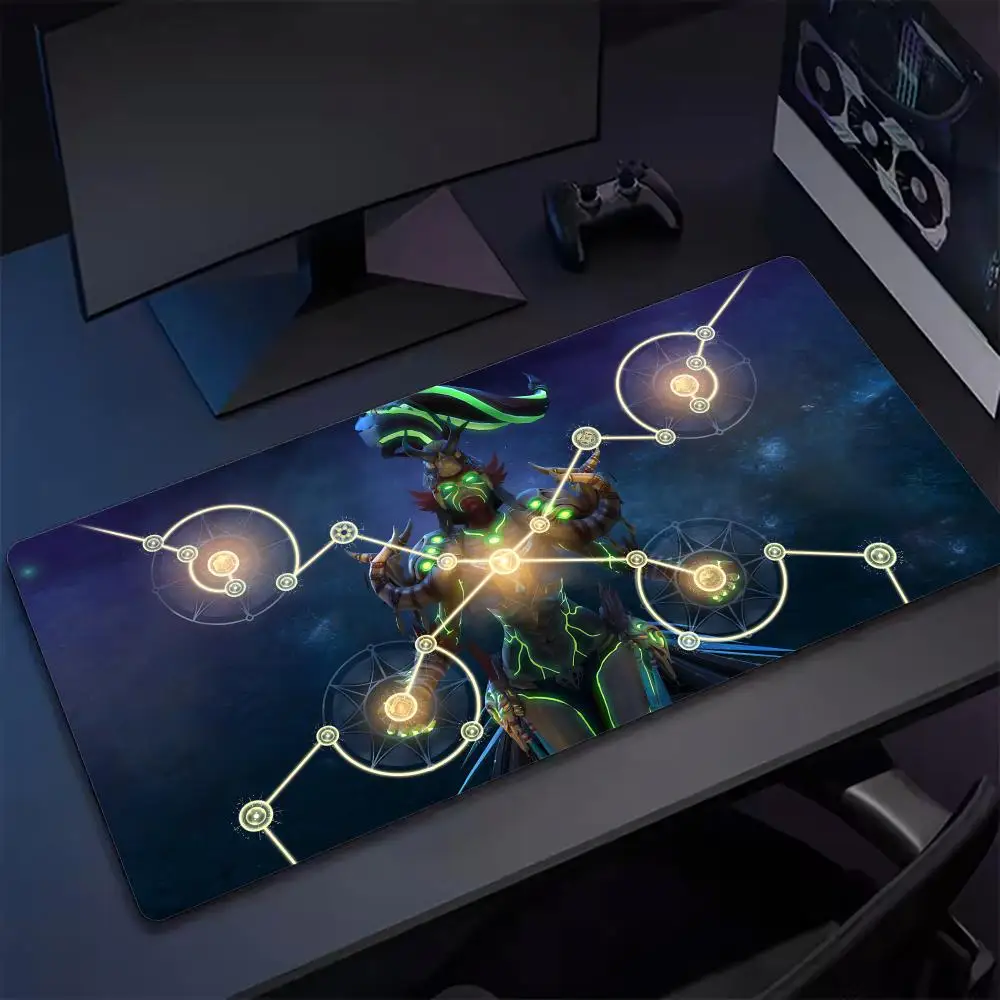 Anime Skyforge Mouse Pad Keyboard Desk Mats, Kawai Rubber, Non-Slip Desk Mat, XXL90x40cm