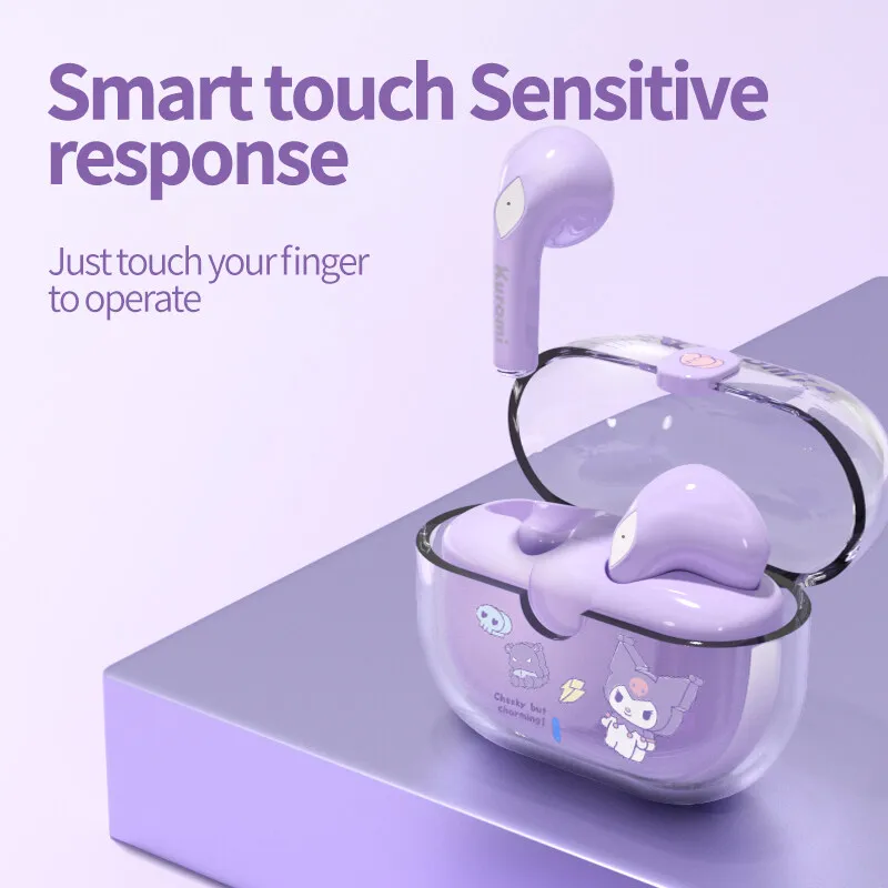 Choice Sanrio LY-505 Wireless Bluetooth Earphones Smart Touch TWS Headset Kulomi Hello Kitty Melody Earbuds Transparent Headphon