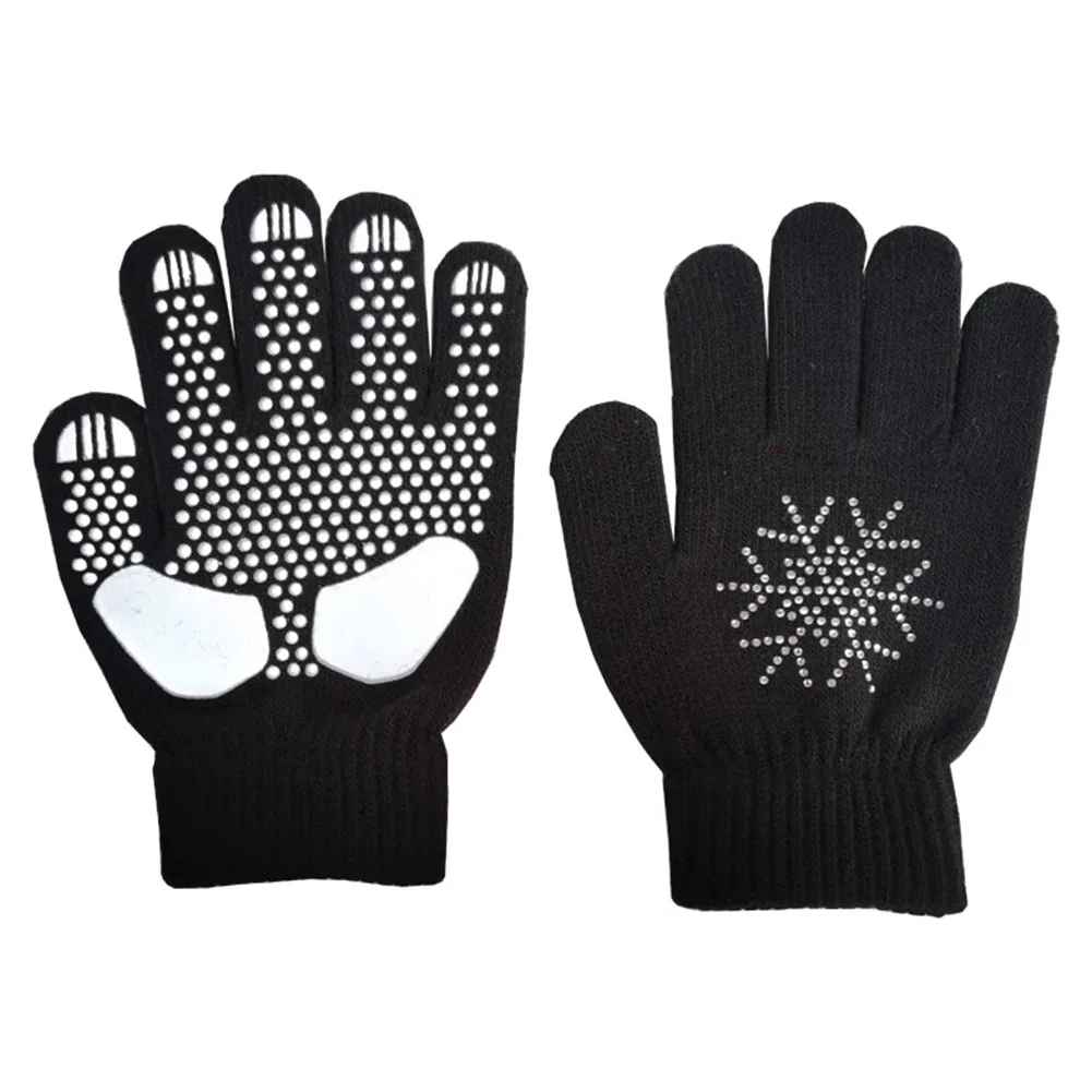 

1 пара теплых перчаток для катания на коньках и лыжах, с противоскользящим покрытием, из хлопка и спандекса, размеры S/M/L, для детей и взрослых, непромокаемые, защищающие от холода