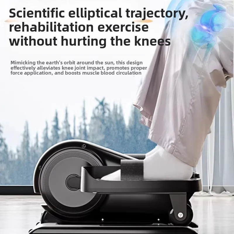 Elderly Rehabilitation Electric Under-Desk Elliptical Machine with Remote, 12-Speed, Forward/Reverse, Auto/Manual Modes for Home