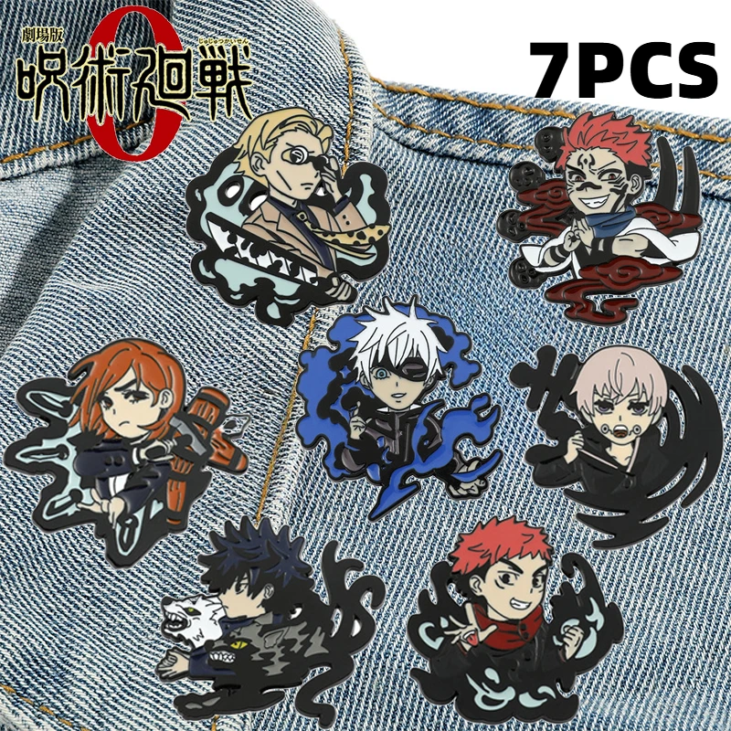 1Pcs Creative Anime pins Jujutsu Kaisen Brooch Cute Itadori Yuji Lapel Badge Backpack Shirt Clothes Oil Drip Jewelry Accessories