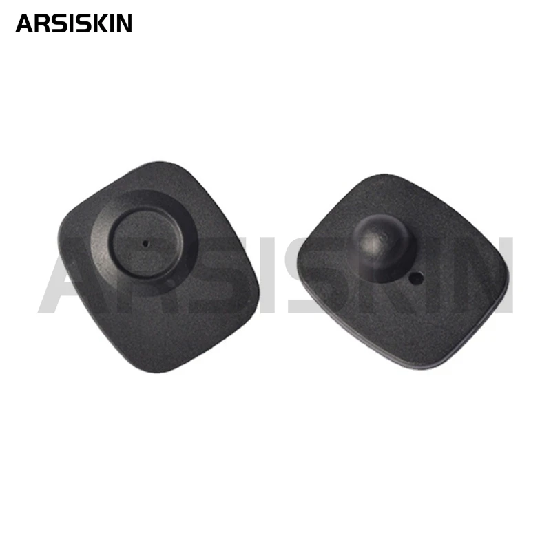 100 قطعة علامات مضادة للسرقة Rf 8.2 ميجا هرتز مربع صغير EAS ملابس أمنية للبيع بالتجزئة علامات صلبة لمتجر الملابس سوبر ماركت مع فتح دبابيس