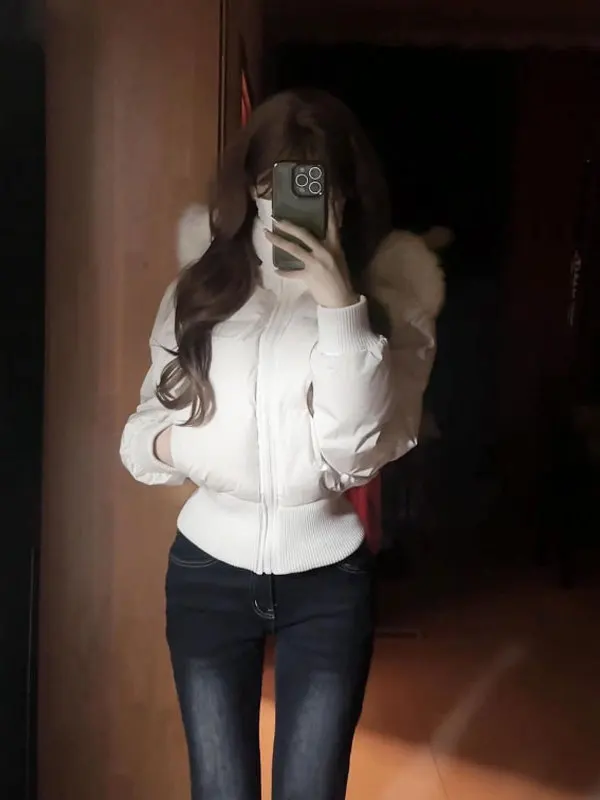 

Корейская укороченная хлопковая куртка с капюшоном: нежная модная новинка, верхняя одежда малого размера, осень 2026, весна 2027, повседневная, для поездок на работу