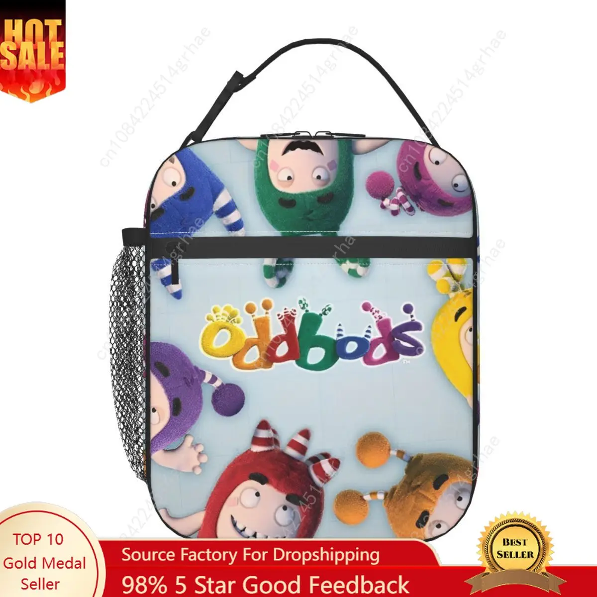 

Oddbodes Anime Bubble Trouble Merch Insulated Lunch Bag For Travel Food Storage Bag Portable Cooler Thermal Lunch Boxes