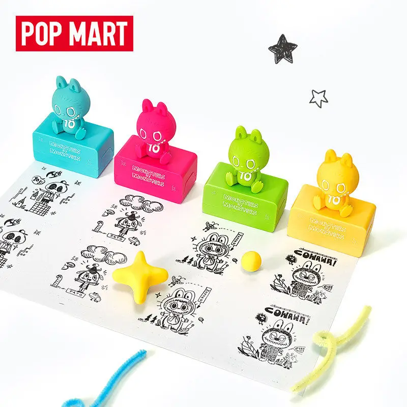 

POP MART THE MONSTERS 10th Anniversary Series Labubu Fridge Magnets Blind Box Cute Cartoon Collectible Toy Gift For Anime Fans