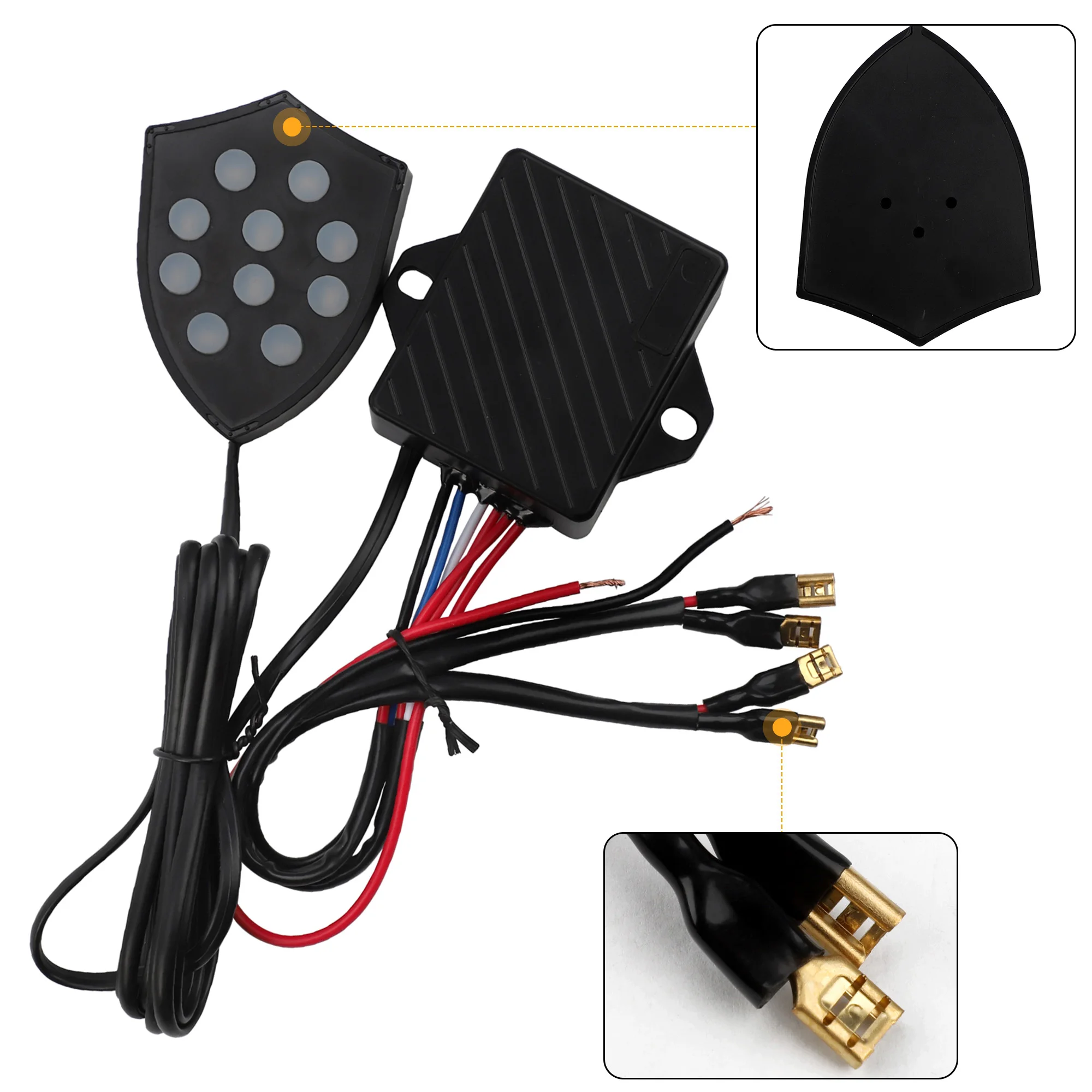 Puri Tones Universal Electronic Horn 10 Sound Claxon Musical 12V-24V Controller Regulator Monitor Modifikationszubehör – Detail 6