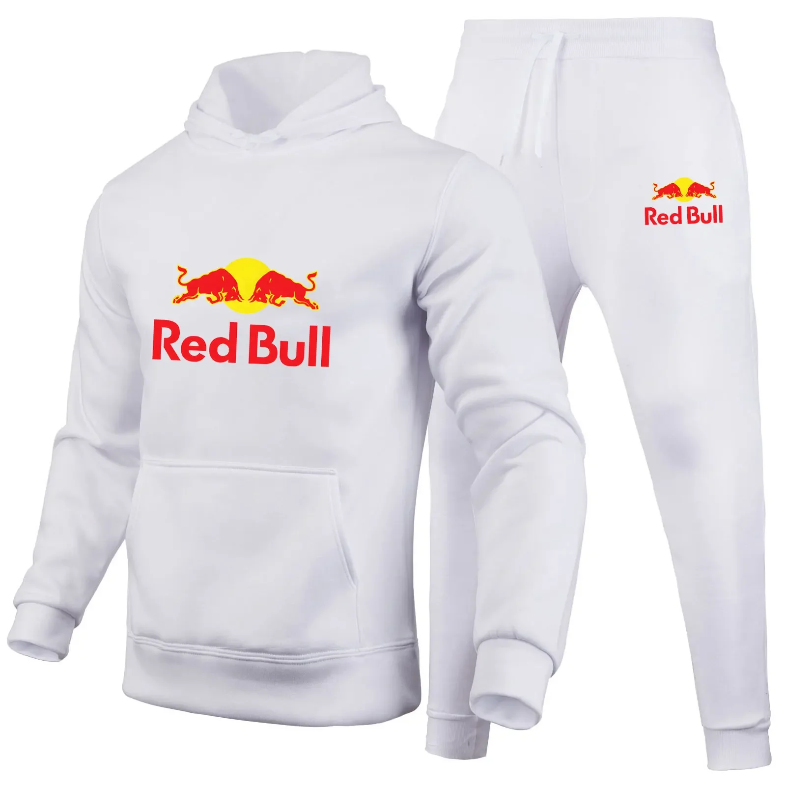 مجموعة 2025 للرجال، سويت شيرت للربيع والخريف، شعار مطبوع عليه ريد بول، غطاء رأس غير رسمي، بدلة رياضية، ملابس الشارع للرجال لـ M