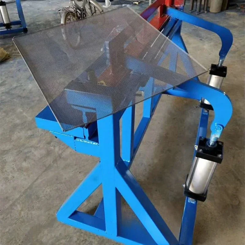 Diamond mesh pneumatic folding machine manual iron sheet bending machine stainless steel