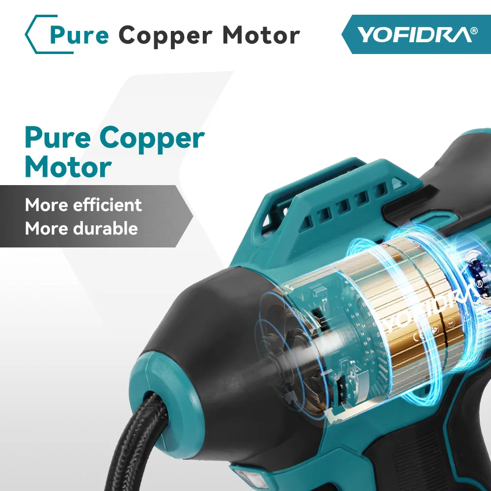 Electric Air Pump Tire Inflator High Pressure Digital Display Multifunct Car Air Compressor Tool For Makita 18V Battery Pin
