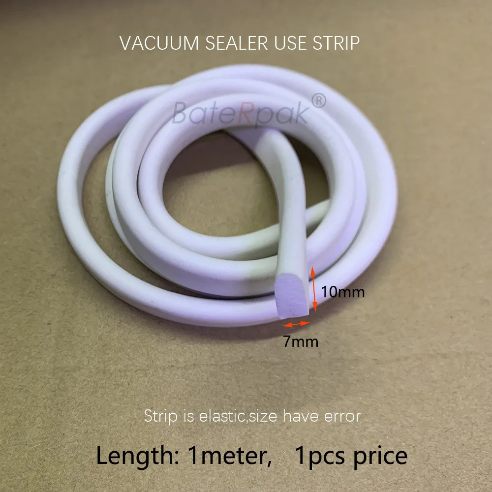 BateRpak DZQ 400/500/600 Vacuum Sealer Silica Gel Strip,Vacuum Pack Machine Spare Part Silicone Sponge Sealing Strip,1meter pric