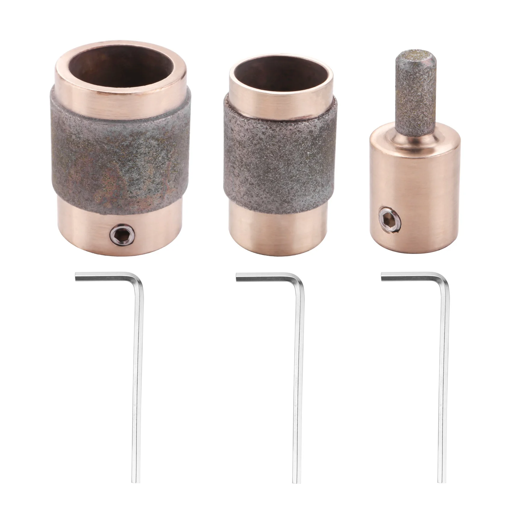 Vidro manchado Diamond Grinder, Bit Head Tools, Brass Core, 1 ", 3 tamanhos, 3/4", 1/4"