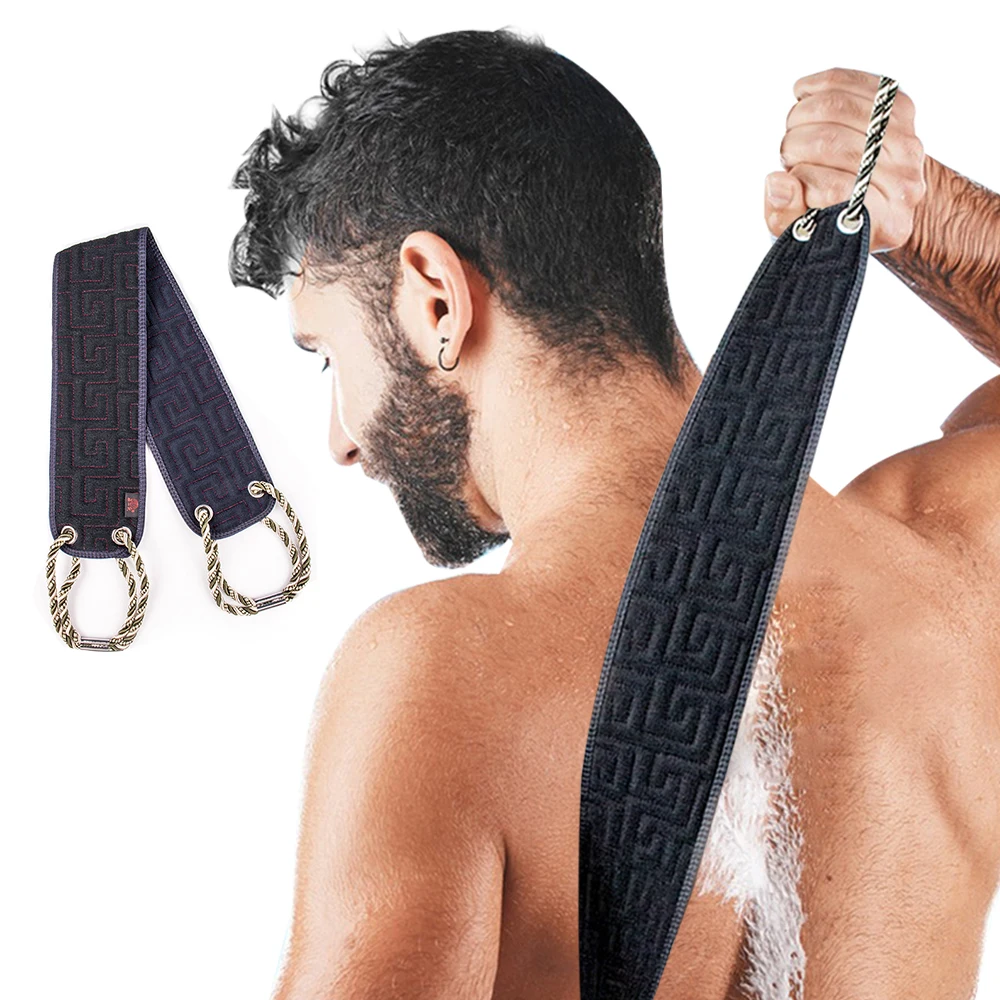 מקלחת פילינג גב סקראפי גומי נקי עמוק גוף נקי אמבטיה אחורי בחזרה לשפשף למשוך רצועת אמבטיה אביזרים