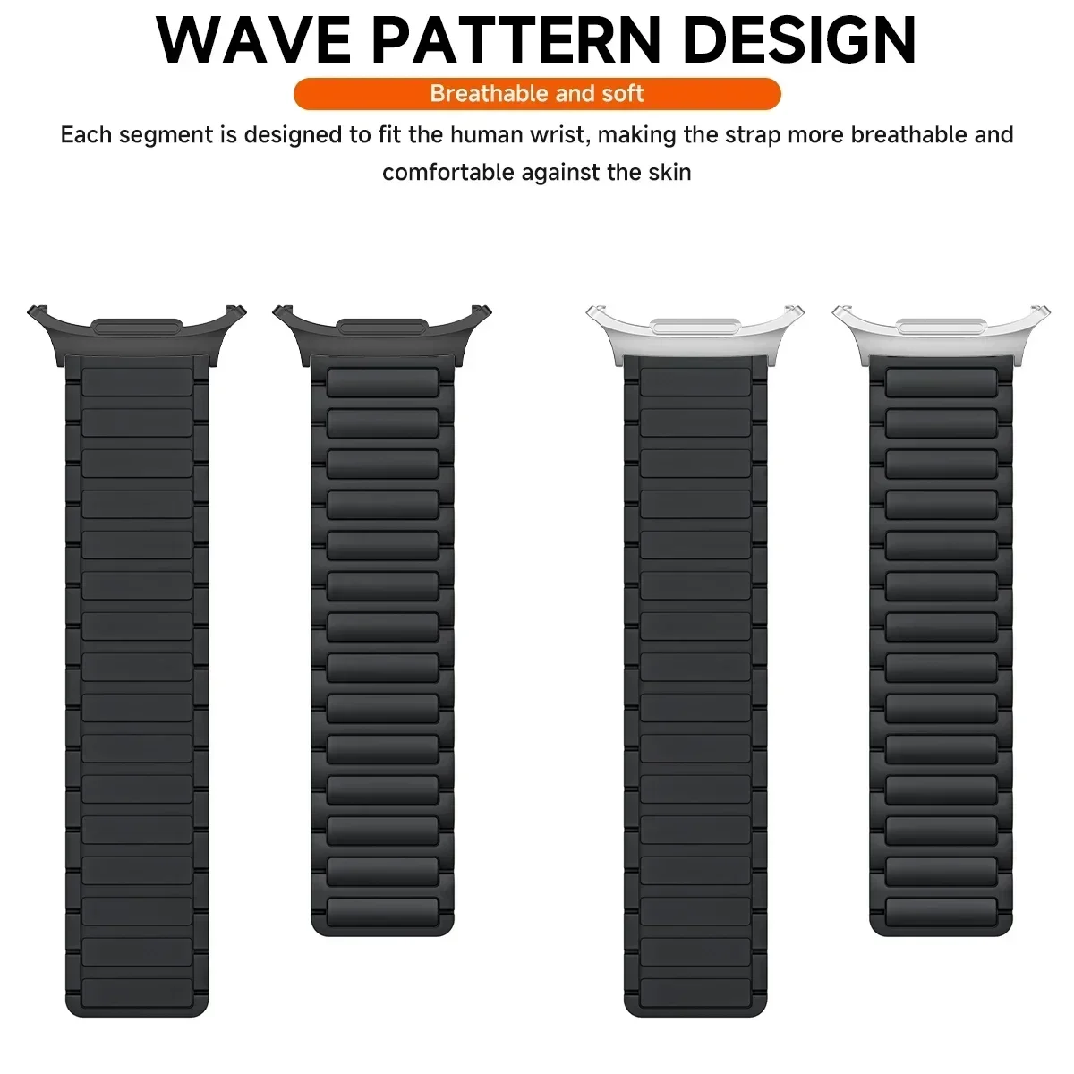 สายซิลิโคนแม่เหล็กสําหรับ Galaxy Watch 7 Ultra 47 มม.สร้อยข้อมือสําหรับ Galaxy นาฬิกา Ultra 47 มม.ไม่มีช่องว่าง Quick สายรัดข้อมือใหม่