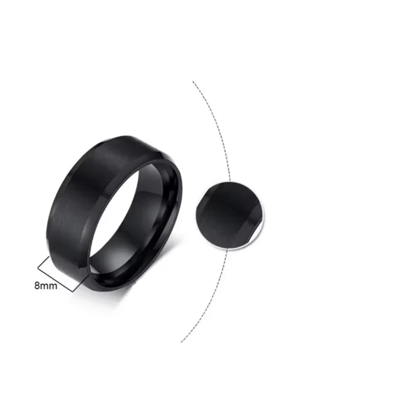 

8MM Classic Stainless Steel Ring 6 Colors Simple Rings For Men Women Wedding Couples Jewelry Accessories Wholesale