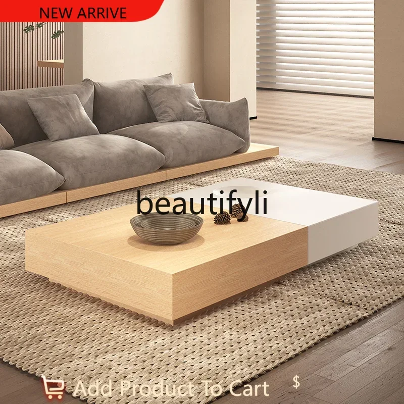 

Log color wabi- wind coffee table modern minimalist creative minimalist Japanese furniture G1218