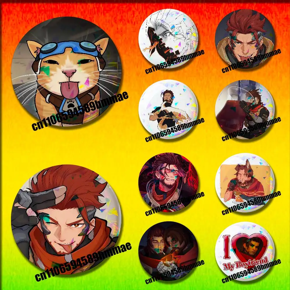 

For Emre O-Overwatch Pins Insignia Badge Pin Cover Emblem Round Ornament 75mm Cosplay Brooch Button