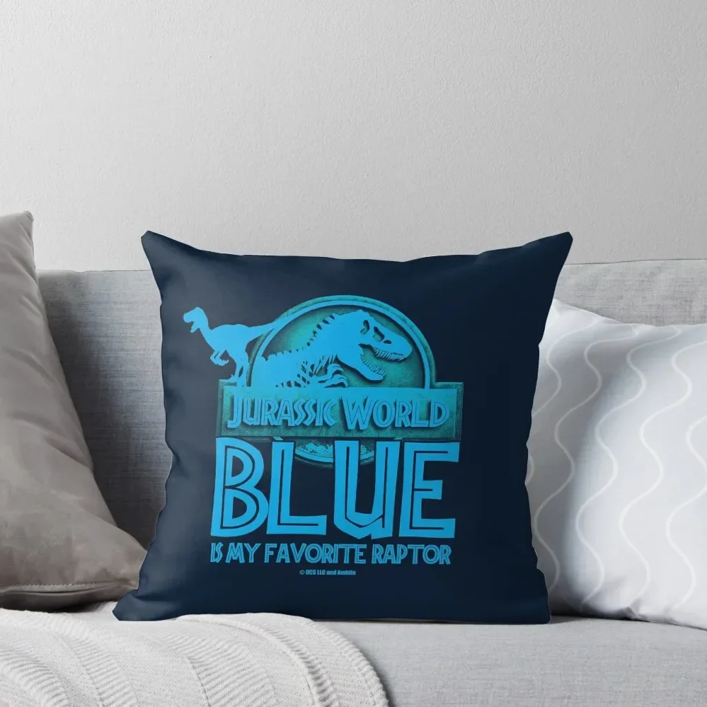 

Jurassic World - Blue is my favorite raptor Throw Pillow Embroidered Cushion Cover Sofa Pillow Cover pillow