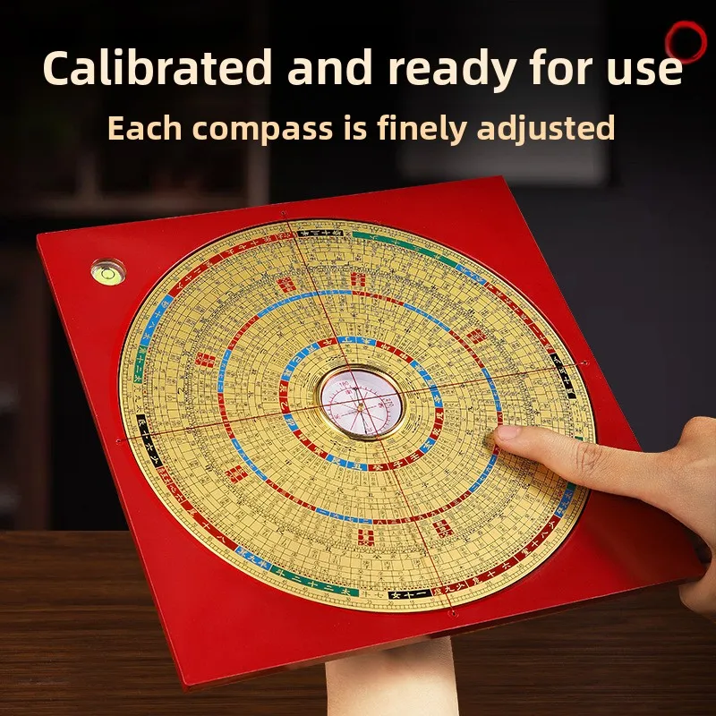 boussole-automatique-de-haute-precision-pour-l'exterieur-en-laiton-pur-ornement-d'orientation-des-vingt-quatre-montagnes-couleur-bois-rouge-gyroscope-huit-trigrammes