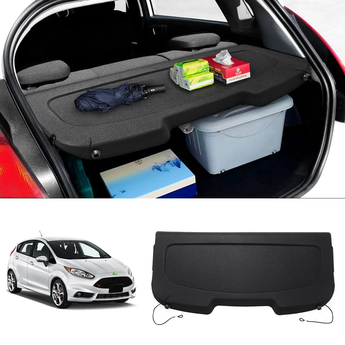 

Trunk Partition Board, Privacy Screen for Ford Fiesta Models from 2011 to 2019