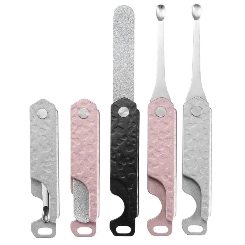Tragbarer, zusammenklappbarer Nagelhobel aus Edelstahl für den Heimgebrauch, hochwertiges Nagelschleifwerkzeug, Schönheits- und Nagelpflegeutensilien. – Detail 6