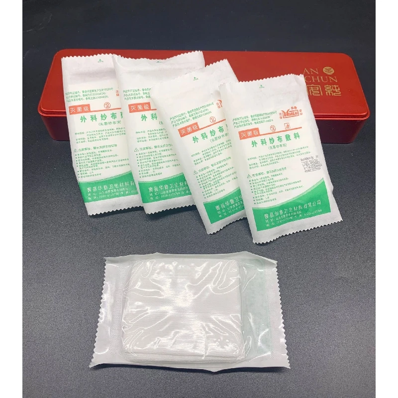 Disposable Surgical Accessories Gauze Piece Non-Woven Gauzes First Aid Kits Wounds Treatment Baby Cleaning Cloth6*8*10cm