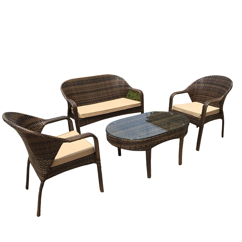 

Outdoor rattan chair sofa balcony courtyard leisure rattan sofa