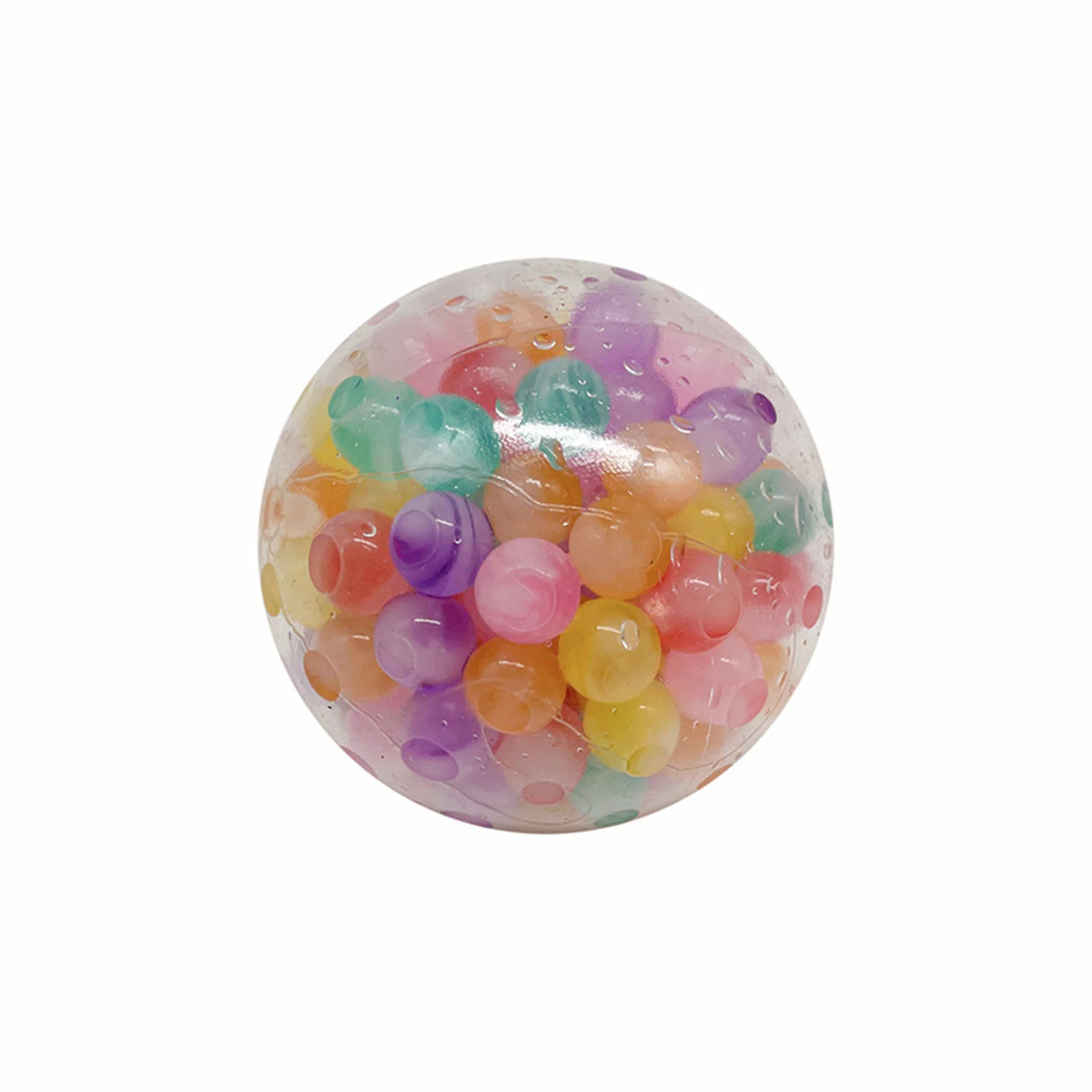 1/2/3/5/10Pcs 6Cm Kinderen Regenboog Kraal Druk Verminderen Bal Vent Bal Decompressie Speelgoed Tpr Pinch Le Druif Bal Voor Kinderen Volwassen