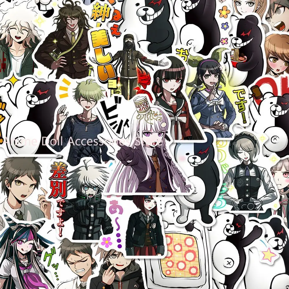 

54 шт. Danganronpa Nanami ChiaKi аниме наклейки мультфильм граффити наклейки шлем скейтборд ноутбук мотоцикл наклейка Декор