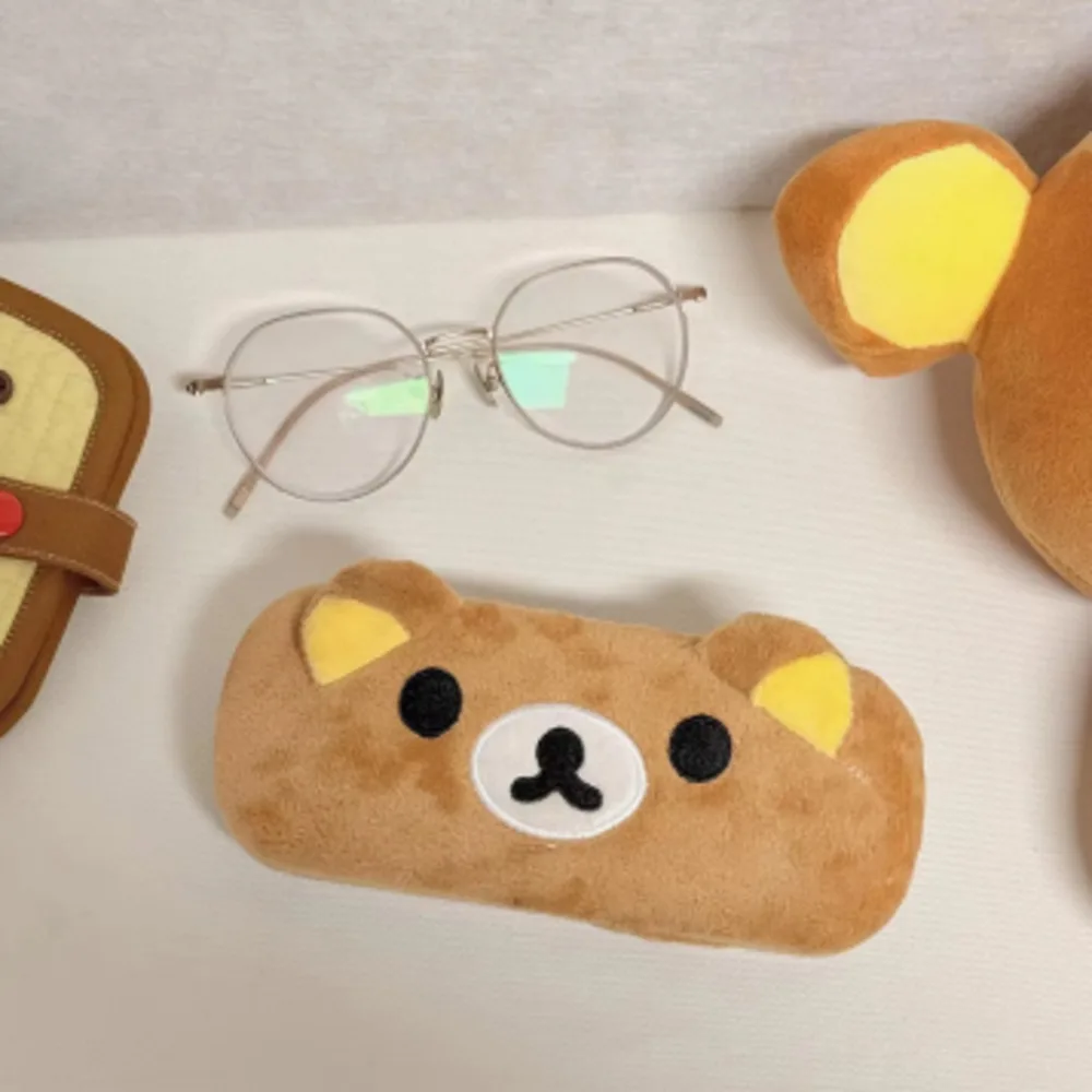 Bear Plush Glasses Box Sunglasses Box Cartoon Anime Organizer Cute Kawaii Glasses Box Spectacular Glasses Box