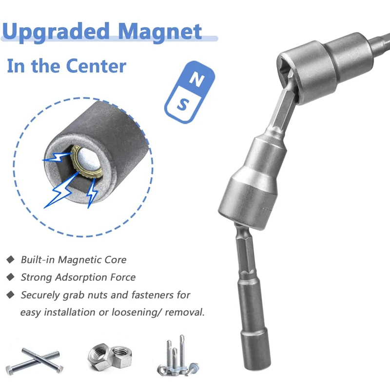 8/10 قطعة 6 مللي متر-15 مللي متر عرافة مآخذ كم الفوهات وجع ل أدوات كهربائية مفك المقبس رأس المفك مثقاب الخشب أداة اليد مجموعة