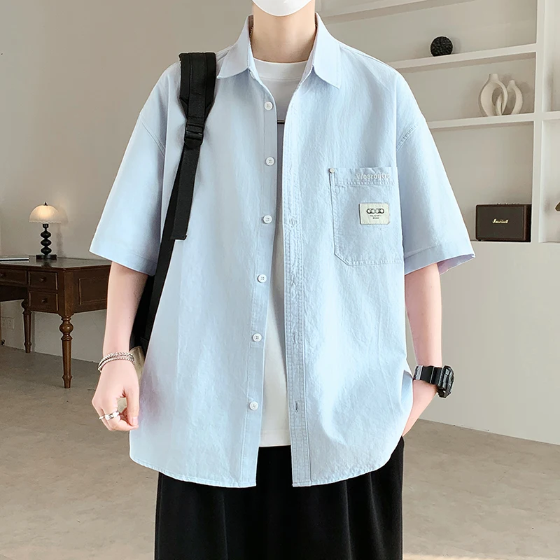 

Мужская повседневная блузка с длинным рукавом в уличном стиле, модная рубашка, мужская одежда для весны и осени, новая коллекция