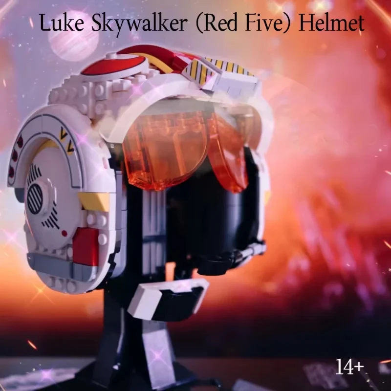 

New decoration puzzle model building blocks Luke Skywalker pilot helmet assembly action doll compatible building blocks