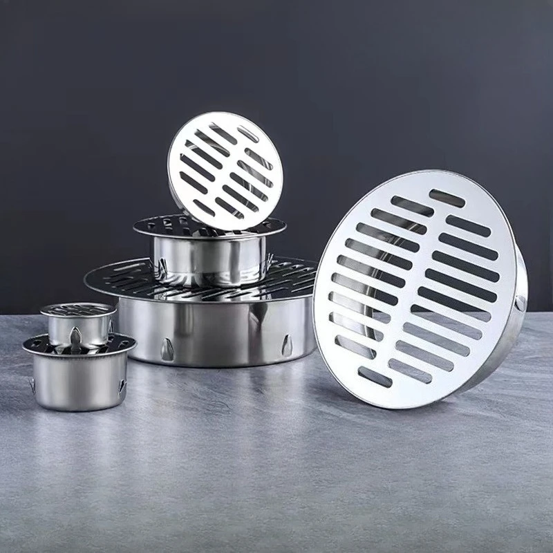 Roof floor drain filter, 304 stainless steel flat floor drain, roof drainage pipe anti rodent