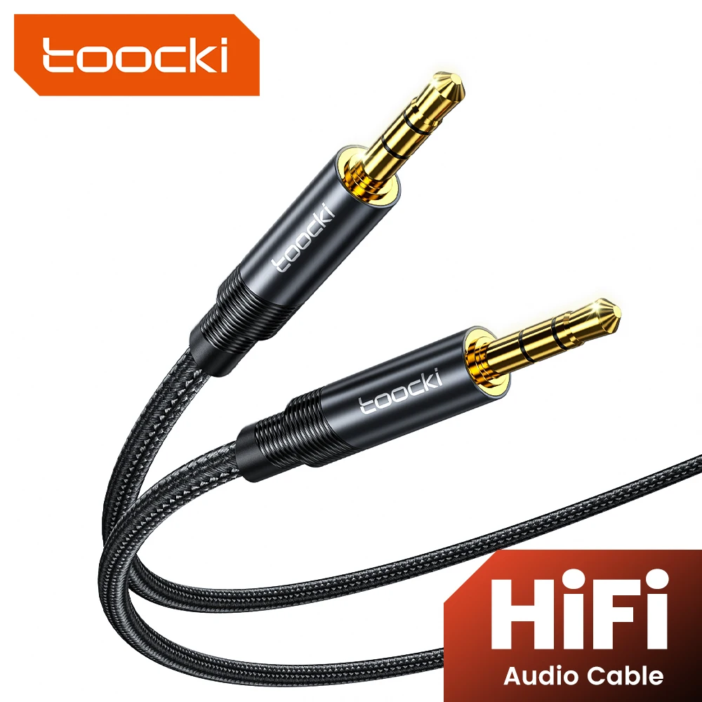 Toocki Aux Cable Speaker Wire 3.5mm For Computer Headphone Adapter Samsung Xiaomi Laptop HIFI Sound Quility Cablel