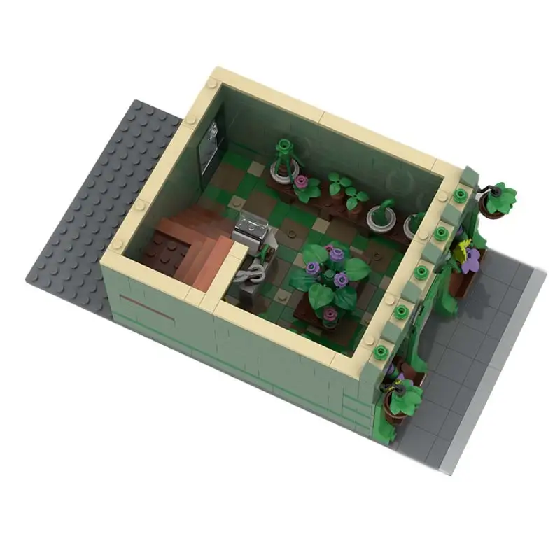 MOC-209268 planta loja modular blocos de construção casa modelo originalidade tijolos crianças desktop exibição brinquedos presentes