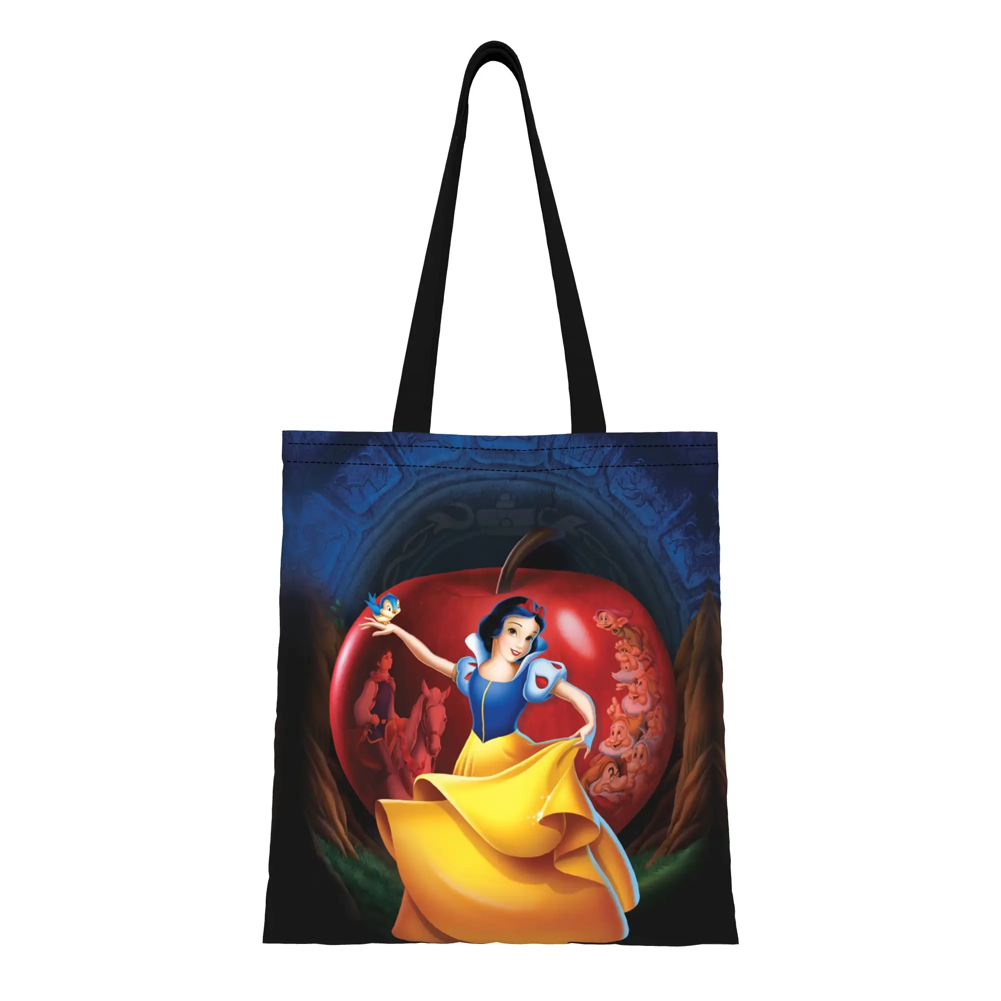 

Back to school season Snow White Snow White and the Seven Dwarfs Canvas Tote Bag Perfect for Travel Women's Top-Handle Bags