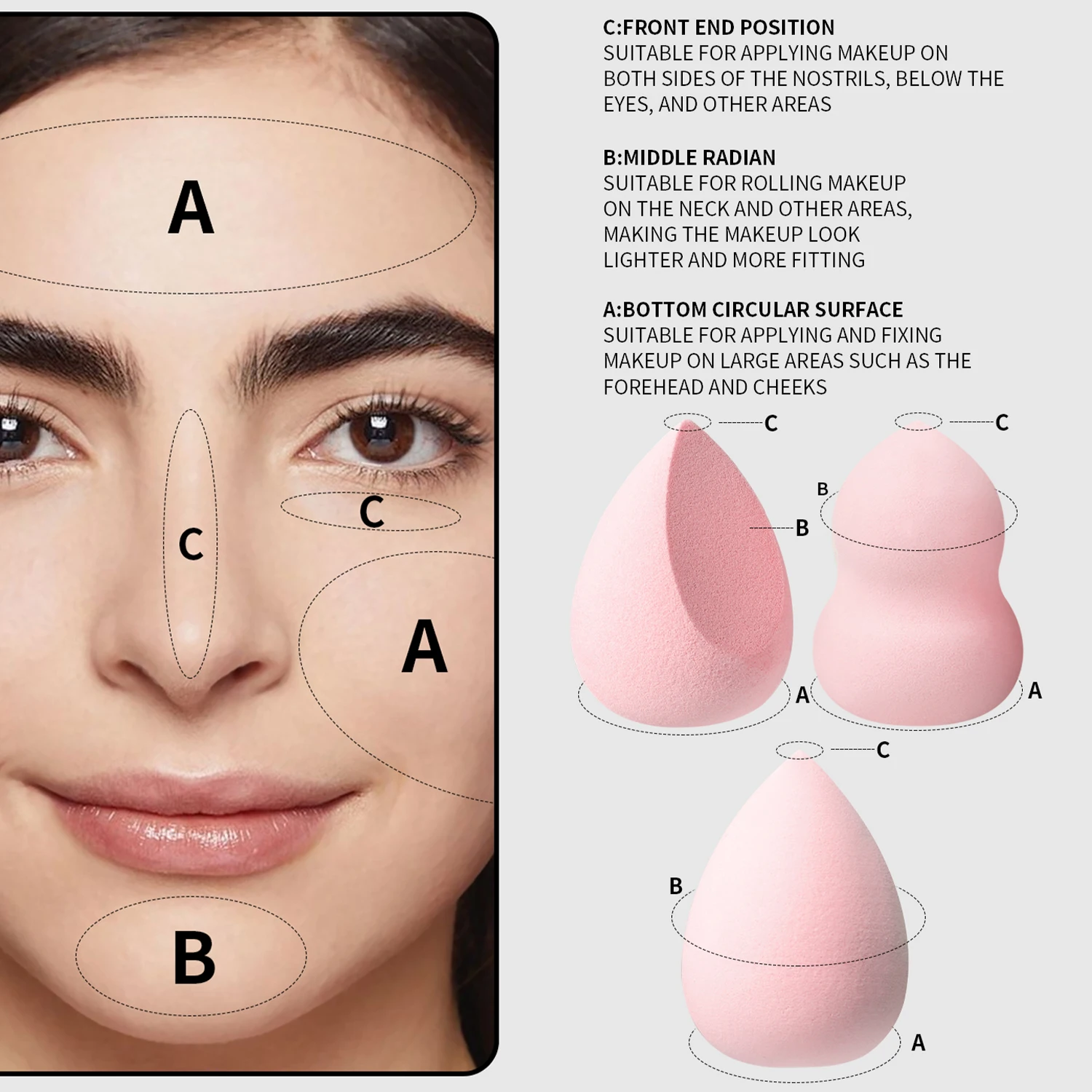 หยดน้ํารูปความงามไข่แป้งพัฟหลวมการตั้งค่าฟองน้ํารูปร่าง Foundation ผสมฟองน้ําความงาม Liquid ครีมและแป้ง