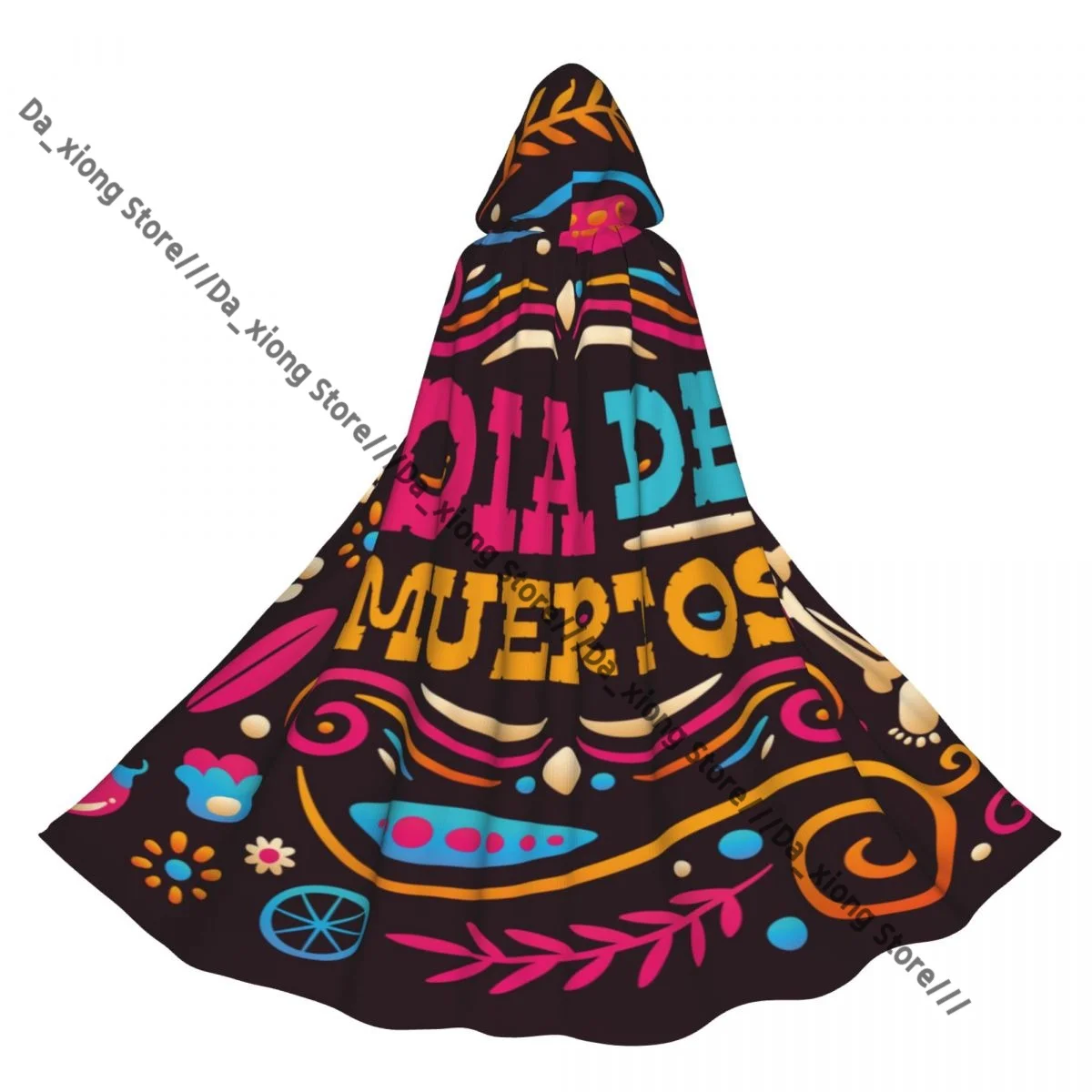 

Medieval Halloween Cosplay Cloak Hooded Coat Dia De Muertos Cape Coat Long Trench Costume Wizard Cloak