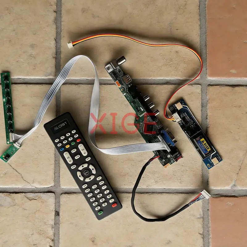 

Matrix Controller Drive Board Fit LP171WP6 LP171WP7 LP171WP5 LP171WP3 2CCFL 1440*900 HDMI+VGA+AV+USB LVDS-30Pin 1440x900 DIY Kit