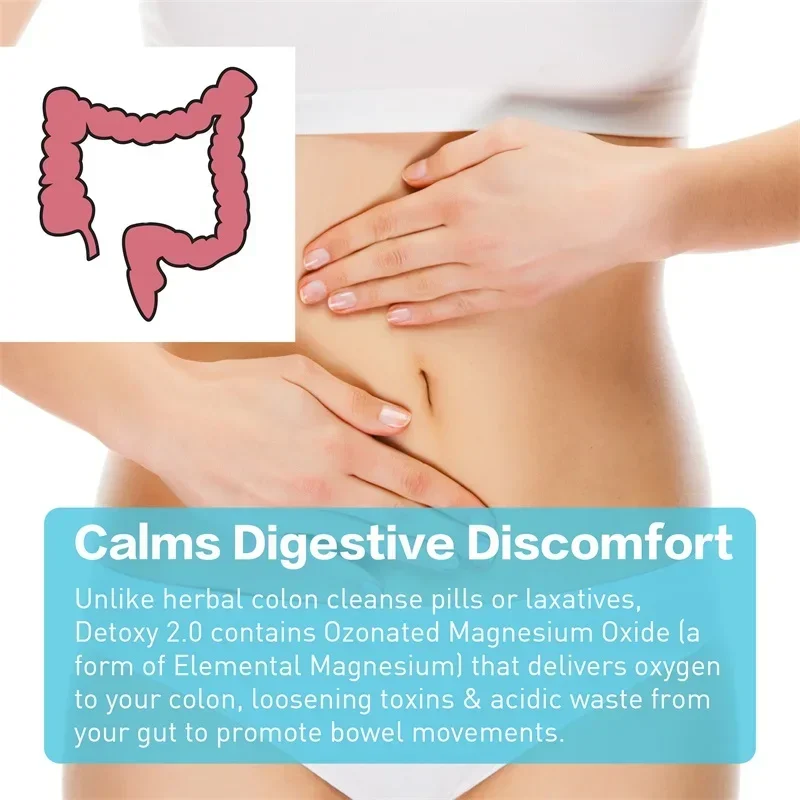 クレンズデトックスカプセル - 大腸の浄化と消化の解毒をサポートし、膨満感を軽減します