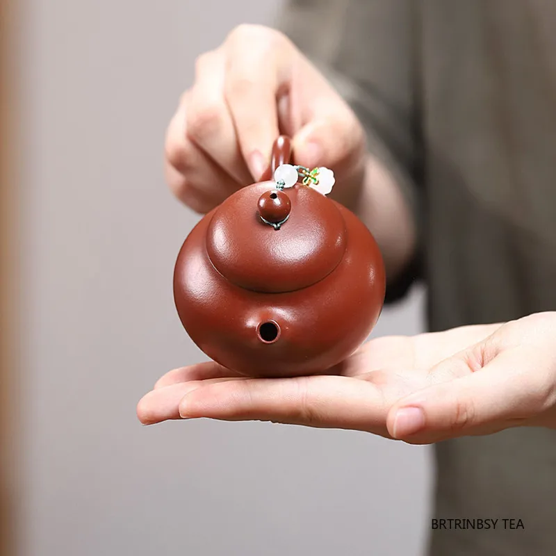 Tradition Yixing Purple Clay Teapot Handmade Raw Ore Dahongpao Tea Pot Cute Household Kettle Chinese Zisha Tea Set Teaware 120ml view 4