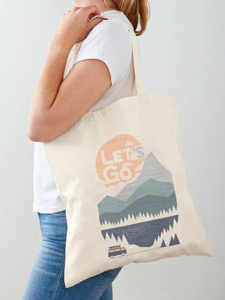 

Let's Go Tote Bag Handbags Big bag shopping bag logo hand ladies