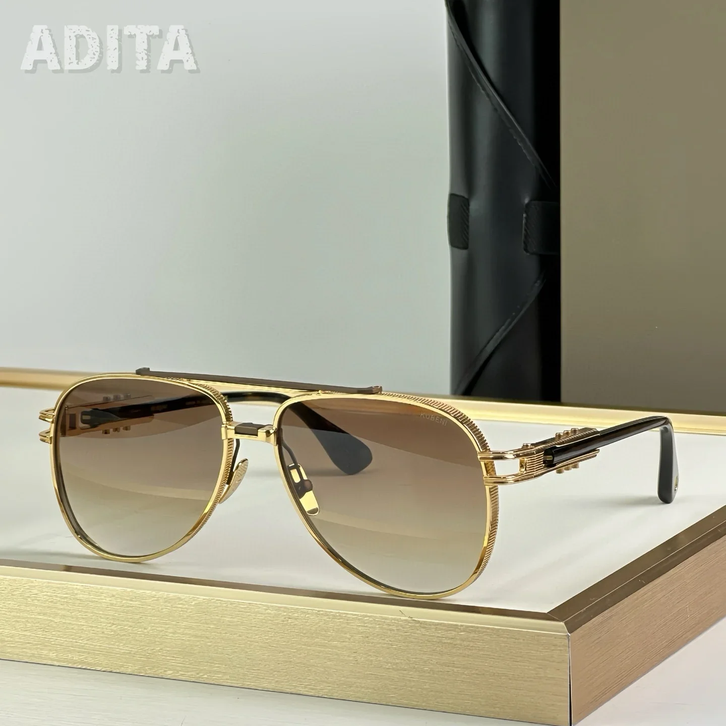 

DT KUBENI 61-14 Top Quality Mens Sunglasses for Women Retro Trend Luxury Acetate Titanium Designer Sunglasses
